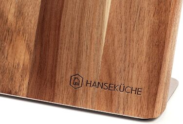 Магнитный держатель для ножей из древесины акации 25 х 22,5 см Hanseküche
