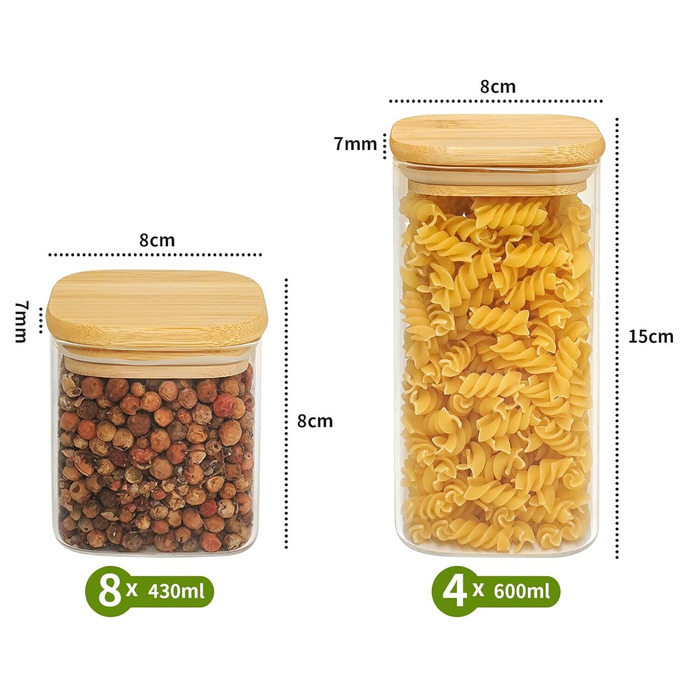 Набор банок для хранения 12 предметов Withosent