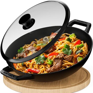 KAISERTAL Вок-сковорода с крышкой 32 х 9 см/4,6 л чугун KAISERTAL
