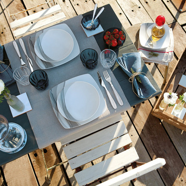 Приборы для салата 10х2х28 см серые Grace Guzzini