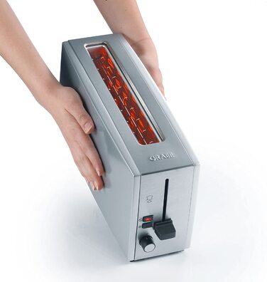 Тостер Graef TO 90 / 880 Вт / на 2 ломтика / с насадкой для булочек