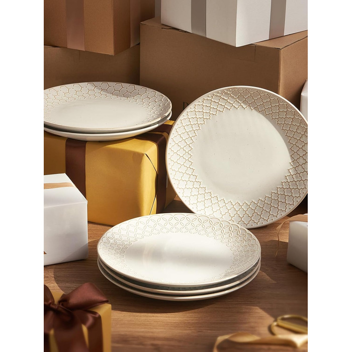 Набор десертных тарелок 22 см 6 предметов Vintage White DOWAN