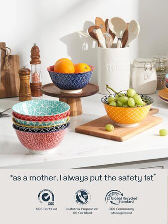 Набор глубоких тарелок 0,68 л 6 предметов Vibrant Colour DOWAN