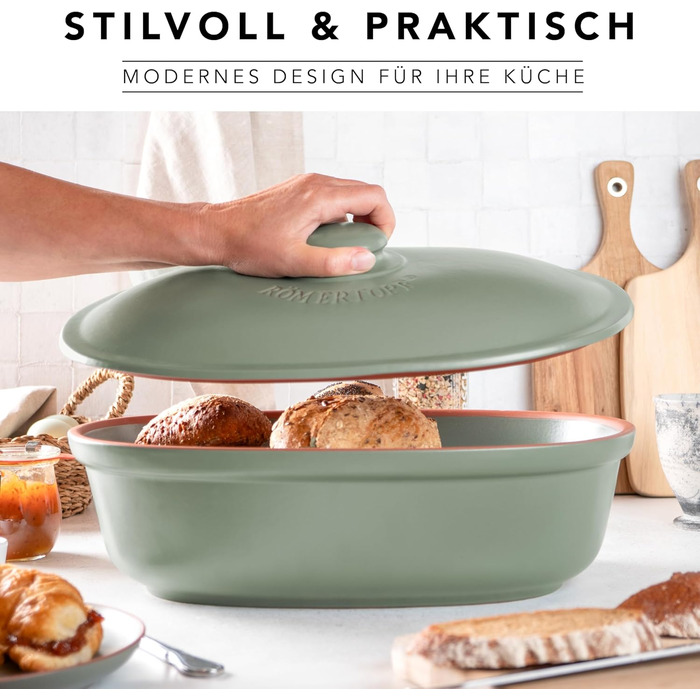 Хлебница 40 х 28 х 20 см Green Maxi Oval Römertopf