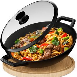 KAISERTAL Вок-сковорода с крышкой 32 х 9 см/4,6 л чугун KAISERTAL