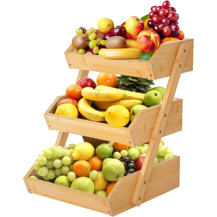 Бамбуковая этажерка для фруктов 41,3 см Natural G.a HOMEFAVOR