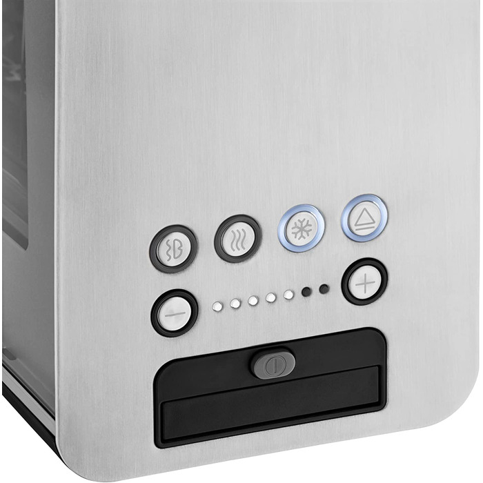 Стеклянный тостер WMF Lono / на 2 ломтика / с насадкой для булочек / 7 ступеней