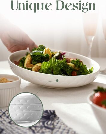 Набор фарфоровых тарелок для пасты 25,4 см 4 предмета White DOWAN