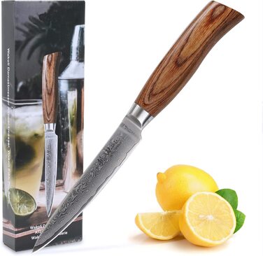 Поварской нож из 67 слоев дамасской стали 12 см EDIB Pro Wakoli