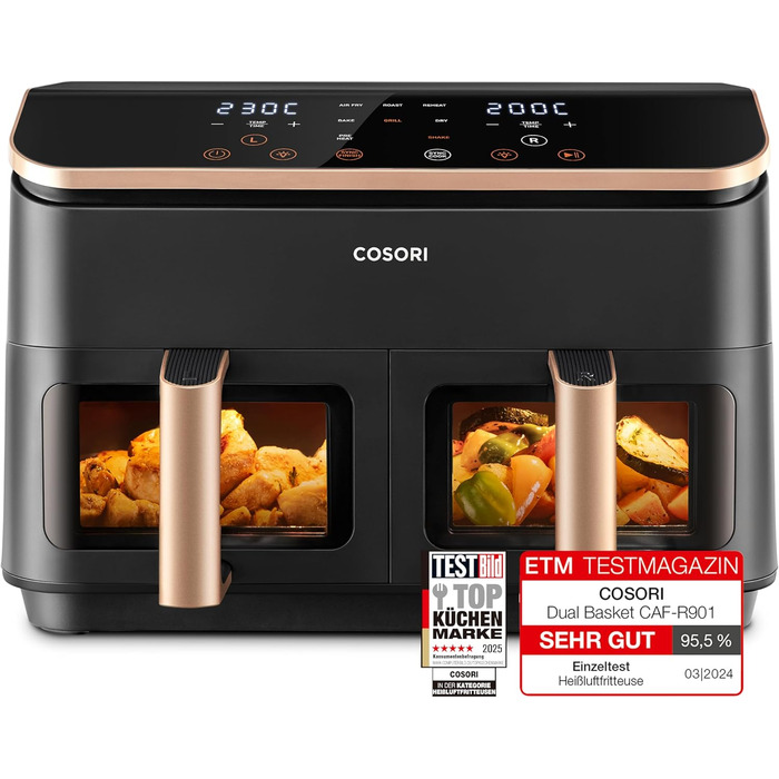 Фритюрница многофункциональная 8,5 л 1750 Вт Gold XXL COSORI