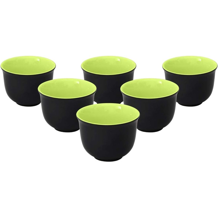 Керамический набор Tea4chill &quot;Nelly&quot;, заварочный чайник с подогревом 1.5 л, 6 чашек по 120 мл, зеленый