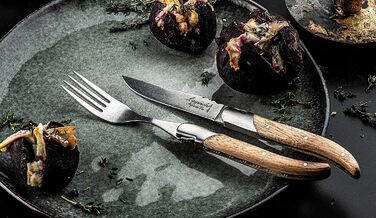 Набор вилок для стейка с футляром 6 предметов Oak Wood Luxury Line Laguiole