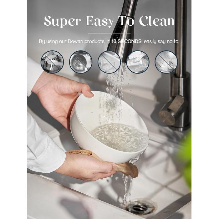 Набор глубоких керамических пиал 1,1 л 4 предмета White DOWAN