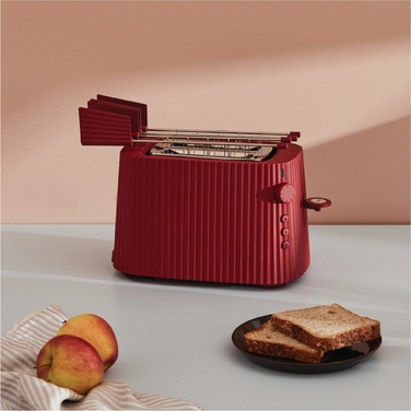 Тостер 25х34х18,5 см, красный Plissé Alessi