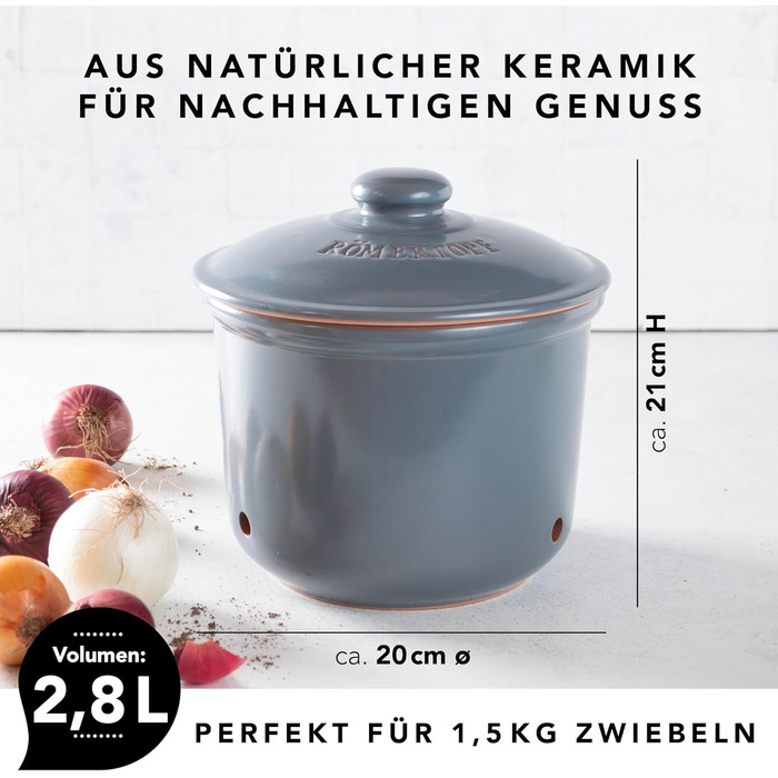 Горшок для хранения 2,8 л Grey Römertopf