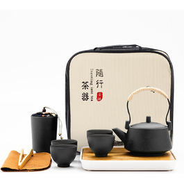 Fanquare Чайный сервиз в японском стиле с дорожной сумкой Fanquare