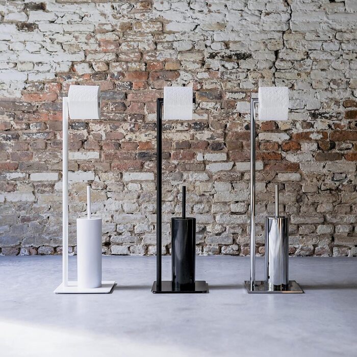 Ёршик для унитаза с бумагодержателем, белый Tube Stand Sealskin