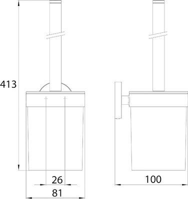 Ёршик для унитаза настенный White ROUND Emco