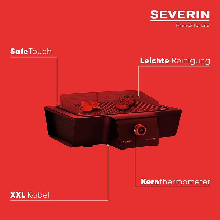 Гриль электрический SEVO G PG 8104, 3000 Вт SEVERIN