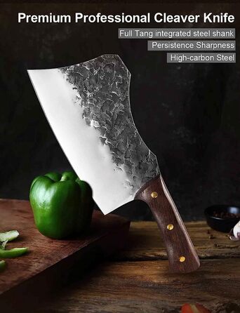 Нож-топорик для мяса Muxel SG8802-1223 из нержавеющей стали, 18 см