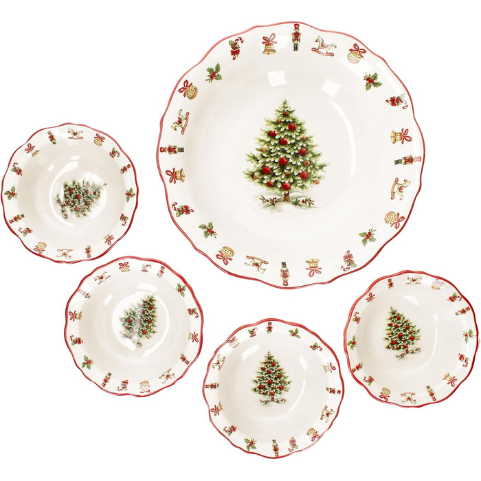 Набор рождественских пиал 5 предметов Maestro Natale MamboCat