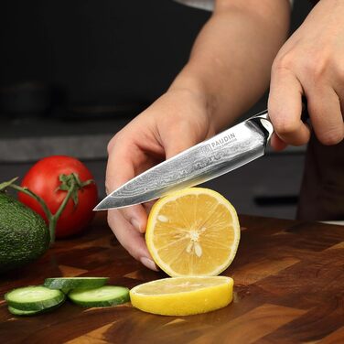 Универсальный кухонный нож из дамасской стали 13 см VG10 PAUDIN