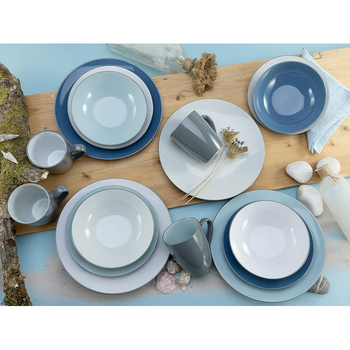 Столовый сервиз из керамики на 4 человека 16 предметов Sea Breeze Series 23535 CreaTable