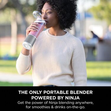 Портативный блендер, 530 мл, герметичная крышка и носик для питья, мощный беспроводной мини-блендер, перезаряжаемый, портативные смузи, протеиновые коктейли, смеси со льдом и льдом (белый), 151UKPR