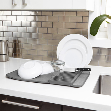 Коврик для сушки 50,8х2х33 см темно-серый Udry Mini Umbra