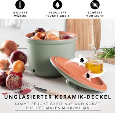 Набор горшков для хранения 3 предмета Green Römertopf