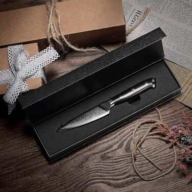 Нож для чистки овощей из дамасской стали 9 см Damascus PAUDIN