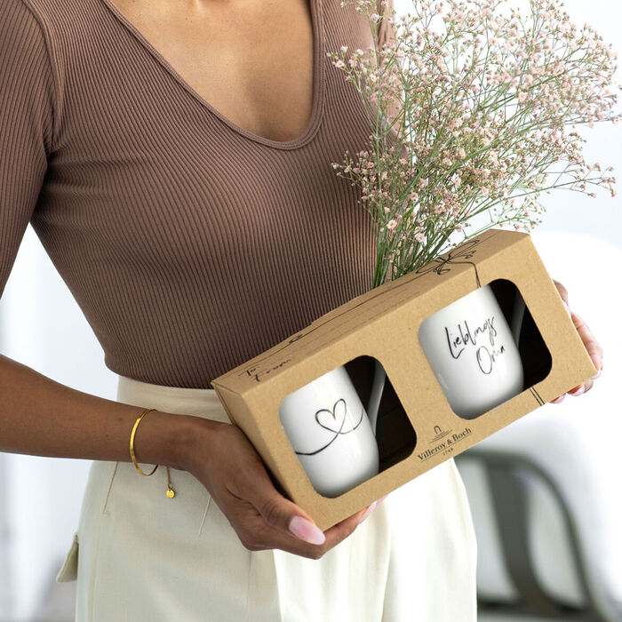 Набор из 2 кружек "Lieblingsoma/Любимой бабушке" 0,28 л Statement Lines Villeroy & Boch