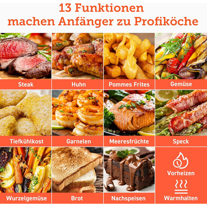 Фритюрница многофункциональная 5,5 л 1700 Вт Hot Air Fryer XXL COSORI