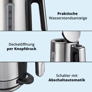 KHG Электрочайник 1 л нержавеющая сталь/пластик WK-105 ES KHG