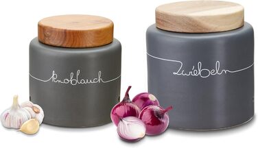 Набор банок для хранения 2 предмета Grey KHG