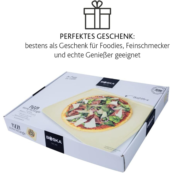 BOSKA Камень для пиццы 32 х 40 х 2 см бежевый кордиерит Deluxe BOSKA