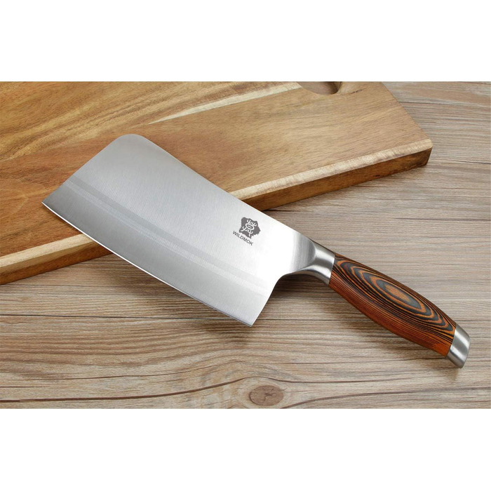 WildMok Нож-топорик для мяса 18 см сталь/дерево паквуд WILDMOK