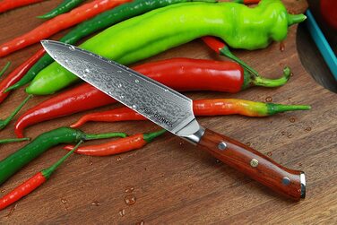 Поварской нож из дамасской стали 13 см SCHNEIDWERK