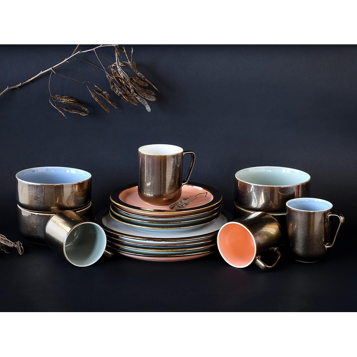 Столовый сервиз на 4 человека 16 предметов Rustic Collection CreaTable