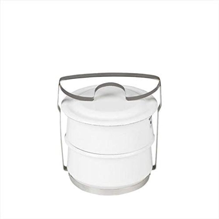 Баночка для хранения еды 2 предмета 14 см, эмалированная, белая Riess 0329-033