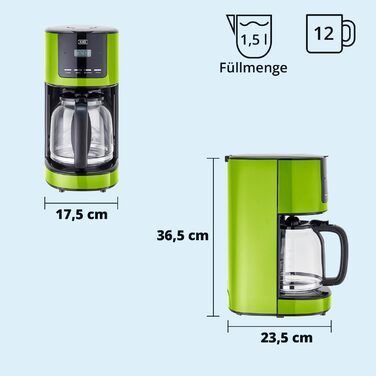 KHG Набор техники для кухни из кофеварки, электрочайника и тостера Green KHG