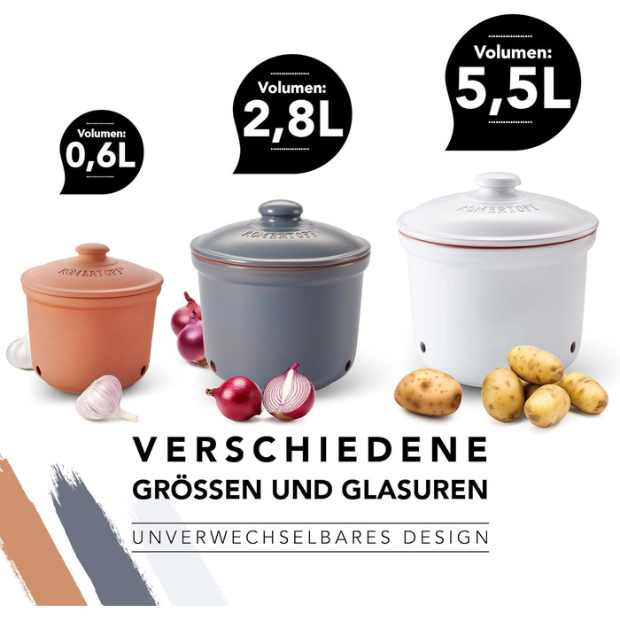 Горшок для хранения 5,5 л Grey Maxi Plus Römertopf