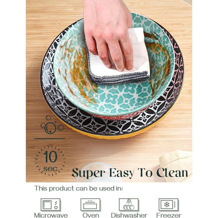 Набор керамической посуды 12 предметов Colourful Flowers DOWAN