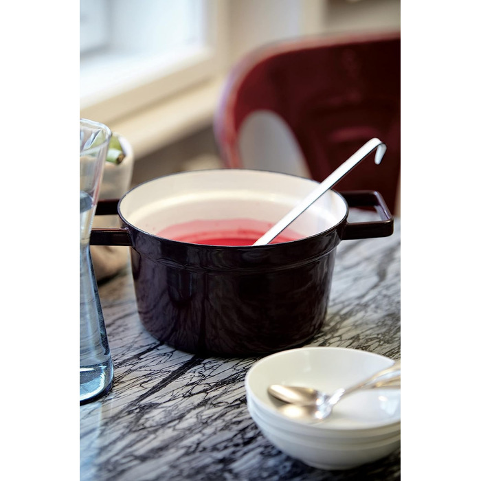 Кастрюля 1.2 л 20 см, эмалированная, черная Riess Aromapots 015042
