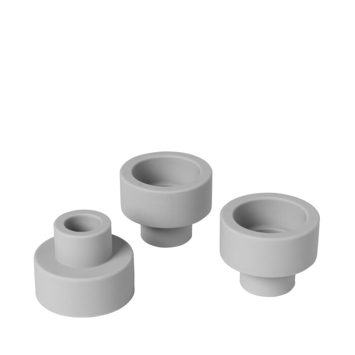 Набор подсвечников 3 предмета Mirage Grey Trio Blomus