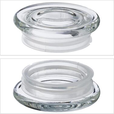 Банки для хранения с крышками, набор из 6 шт., банки, 1300 мл, квадратные банки для хранения, герметичные стеклянные контейнеры, прозрачные