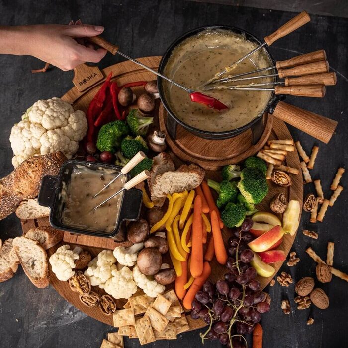 BOSKA Набор для сырного фондю 6 предметов чугун/сталь/дуб Pro L BOSKA