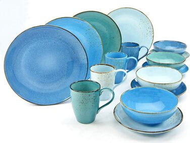 Столовый сервиз на 4 человека 16 предметов Nature Collection Aqua 20063 CreaTable