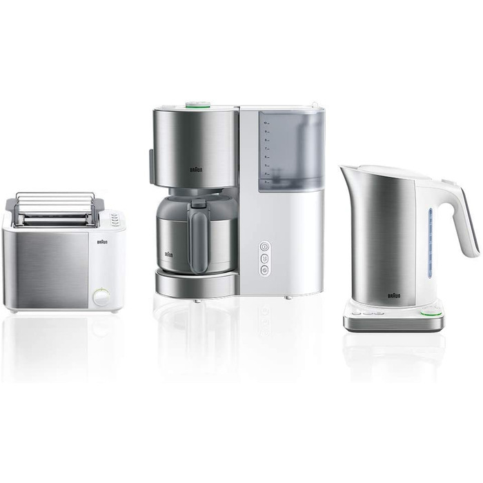 Тостер Braun HT5010 WH IDCollection / 100 Вт / на 2 ломтика / с насадкой для булочек и функцией размораживания