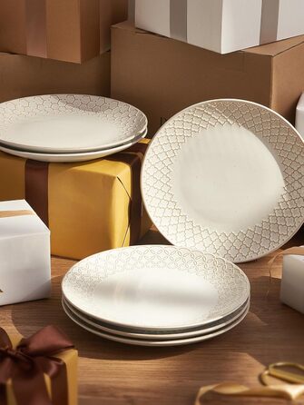 Набор десертных тарелок 22 см 6 предметов Vintage White DOWAN